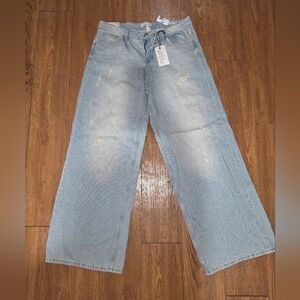 Forever 21 Light Blue Wide Leg Jeans